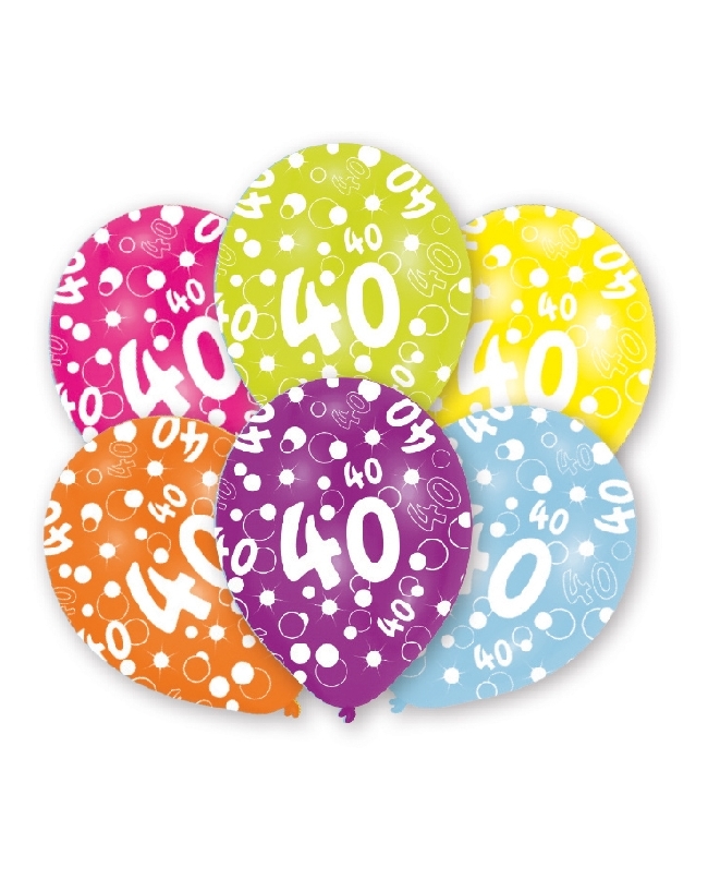 Globos Latex 27,5cm 40 Años Surtido