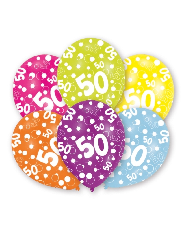 Globos Latex 27,5cm 50 Años Surtido