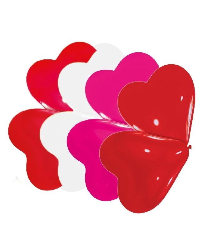 Globos Latex Forma Corazon Surtido 20,3cm