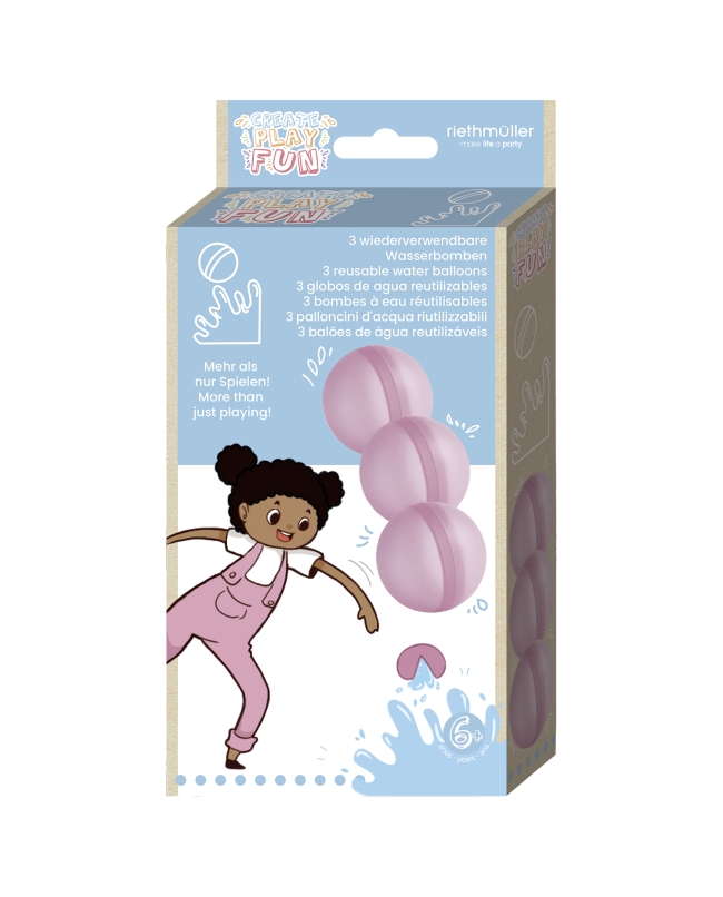 Globos Agua Reusables Rosas 5cm