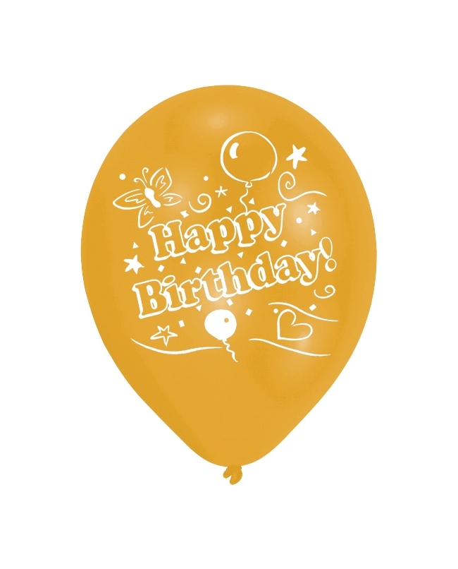 Globos Latex 25,4cm Happy Bday 2C