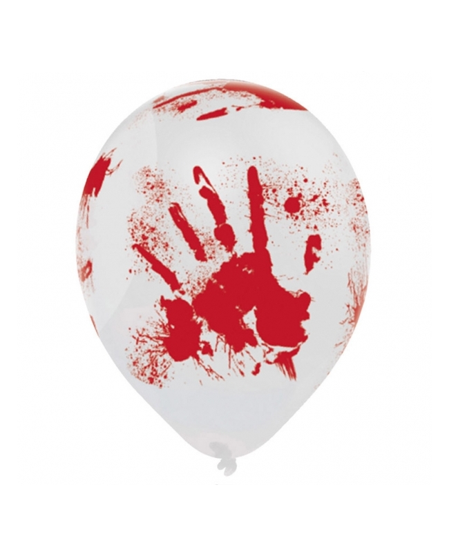 Globos Latex 25cm Manos Sangrientas