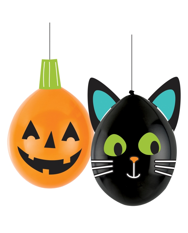 Globos Latex 30cm Kit Amigos Halloween Pegatinas