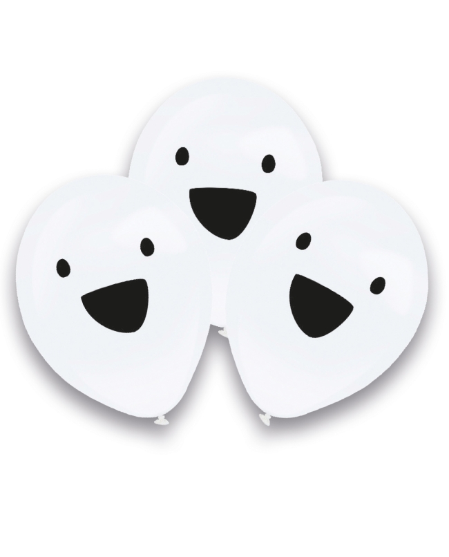 Globos Latex 27cm Led Transp. Fantasmas