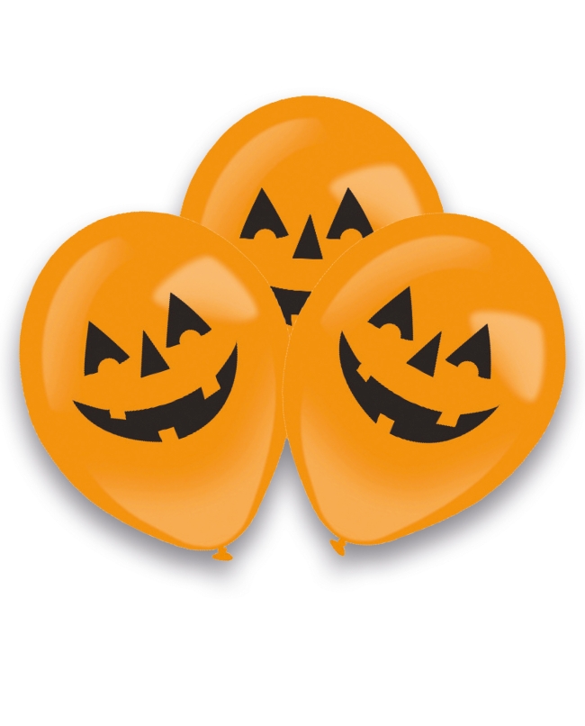 Globos Latex 27cm Led Transp. Calabazas