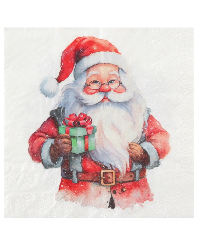 Servilleta Papa Noel 33X33cm Papel 2 Capas ***OFERTA DTO NO ACUMULABLE