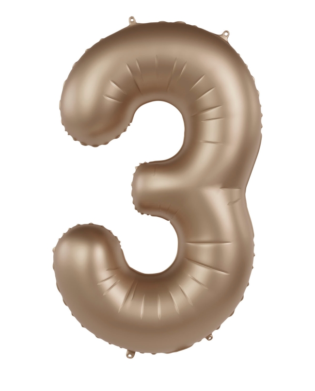 Forma Numero 3 Oro Estrella Satin 86cm ***OFERTA DTO NO ACUMULABLE