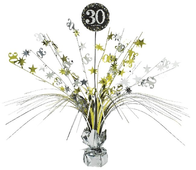 Centro de Mesa Celebración Sparkling Edad 30 - 46cm - Centro de Mesa