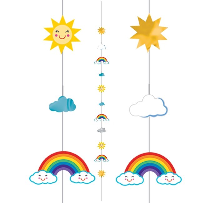 Tira decor. globo Sun/Rainbow/Clouds Fun 1.82m PRECIO OFERTA DTO. NO ACUMULABLE.