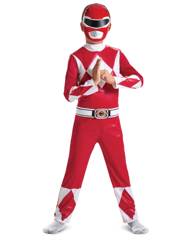 Disfraz Hasbro Power Rangers Mighty Morphin Rojo Lujo T. 7-8 Años