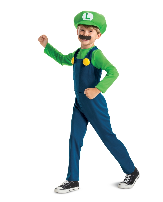 Disfraz Nintendo Super Mario: Luigi Lujo T. 7-8 Años