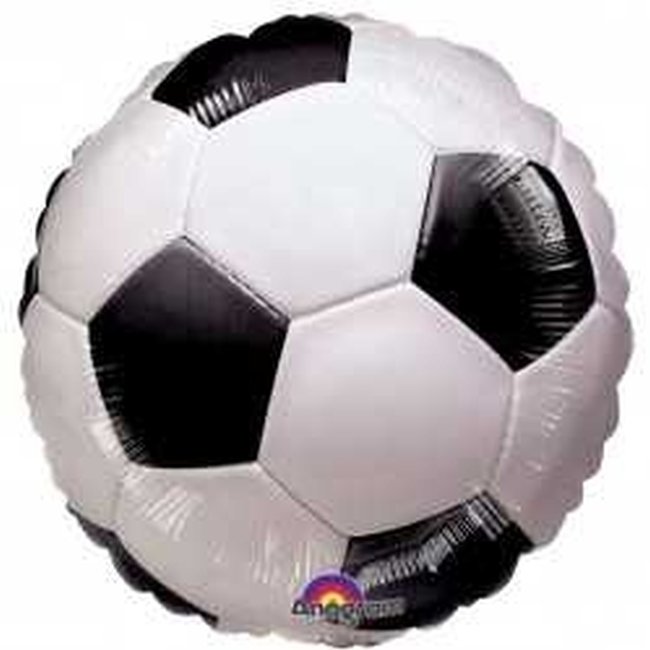 Globo Balón de Fútbol Metalizado Aluminio 45cm
