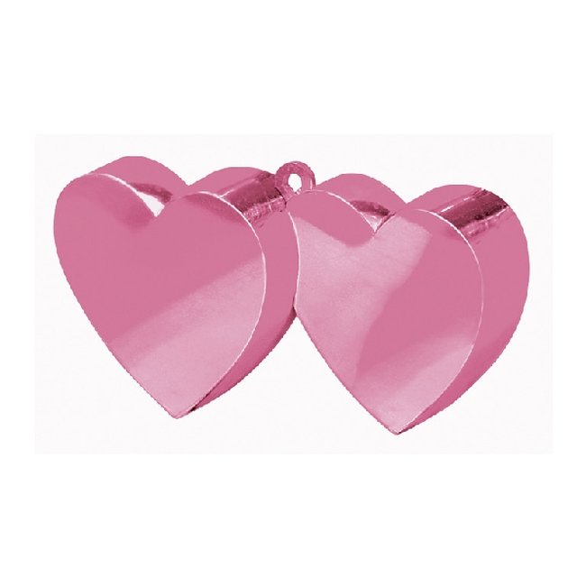 Soporte para Globos Doble Corazón Rosa - 170g