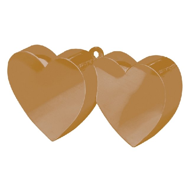 Soporte para Globos Doble Corazón Dorado - 170g