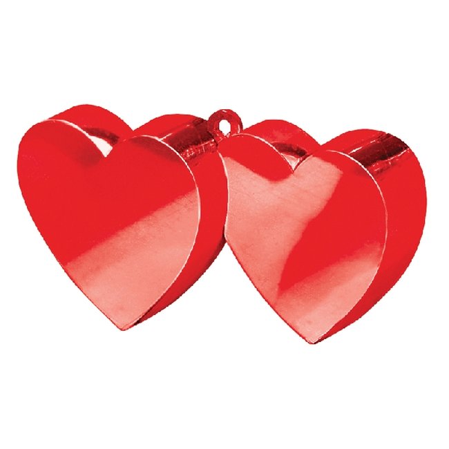 Soporte para Globos Doble Corazón Rojo - 170g
