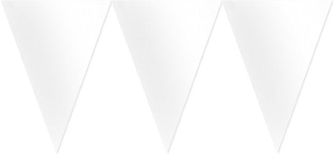 Banderín de papel blanco-4,5m