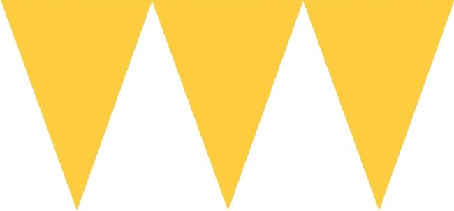 Banderín de papel amarillo-4,5m