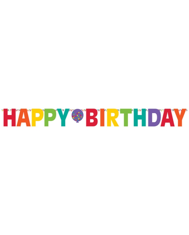 Banderin Letras Happy Bday Multicolor 320cm