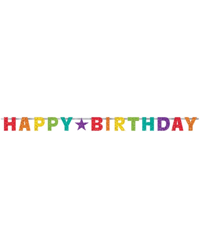 Banderin Letras Happy Bday Multicolor 230cm