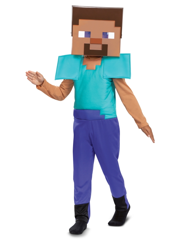 Disfraz Minecraft Steve Lujo Talla 7-8 Años