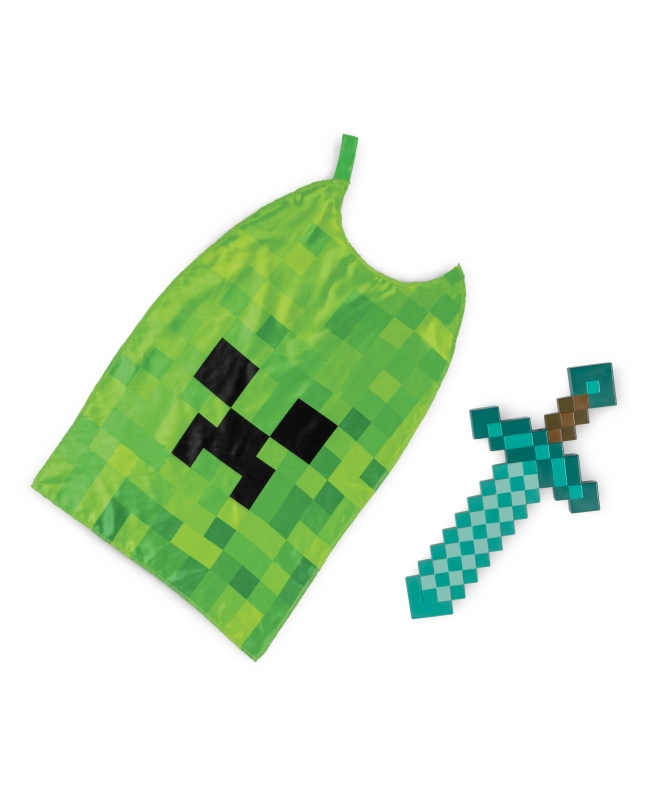Disfraz Acc Minecraft Espada Y Capa Set 