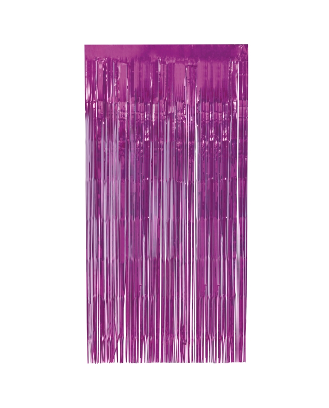 Cortina Flecos Foil Fucsia 1x2m