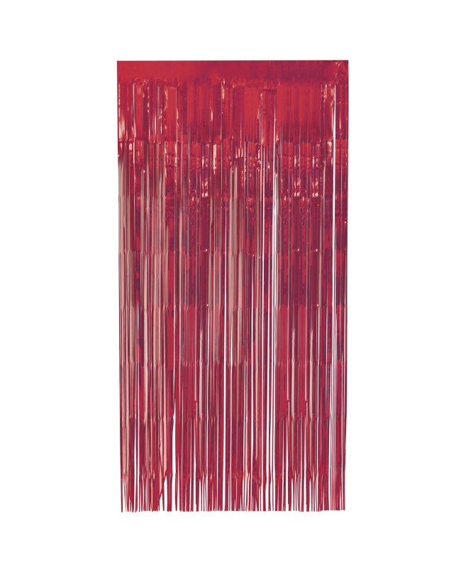 Cortina Flecos Foil Roja 1x2m