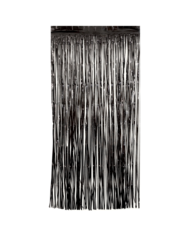 Cortina Flecos Foil Negro 1x2m