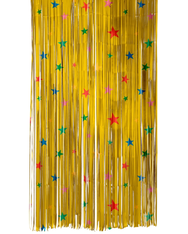 Cortina Flecos Foil Estrellas Retro 1X2m