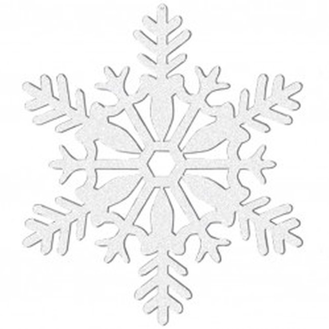 Decor. Blanco Glitter Snowflake 10. 2cm