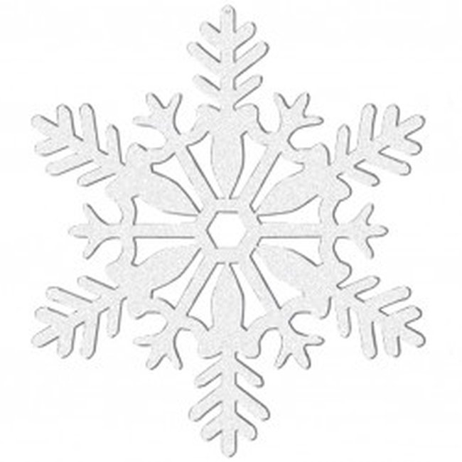 Decor. Blanco Glitter Snowflake 10. 2cm 