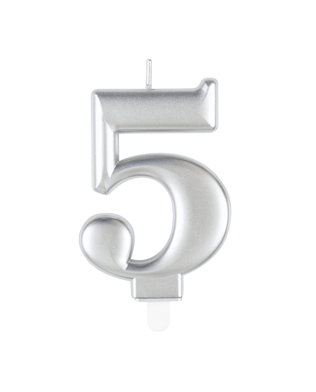 Vela Plata Metal Nº 5
