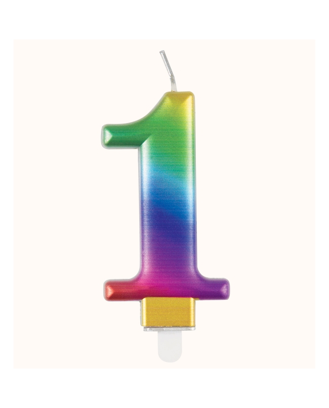 Vela Multicolor Metal Nº 1