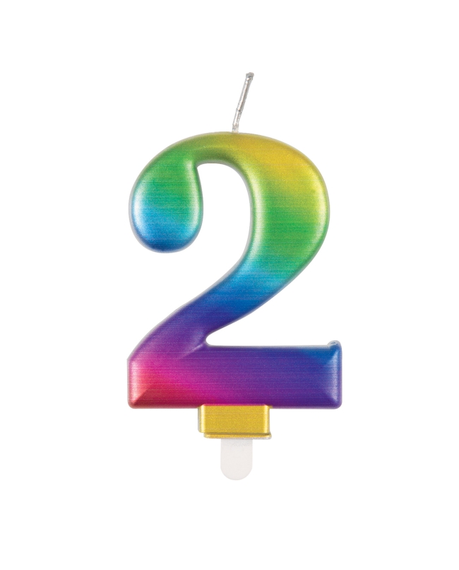 Vela Multicolor Metal Nº 2