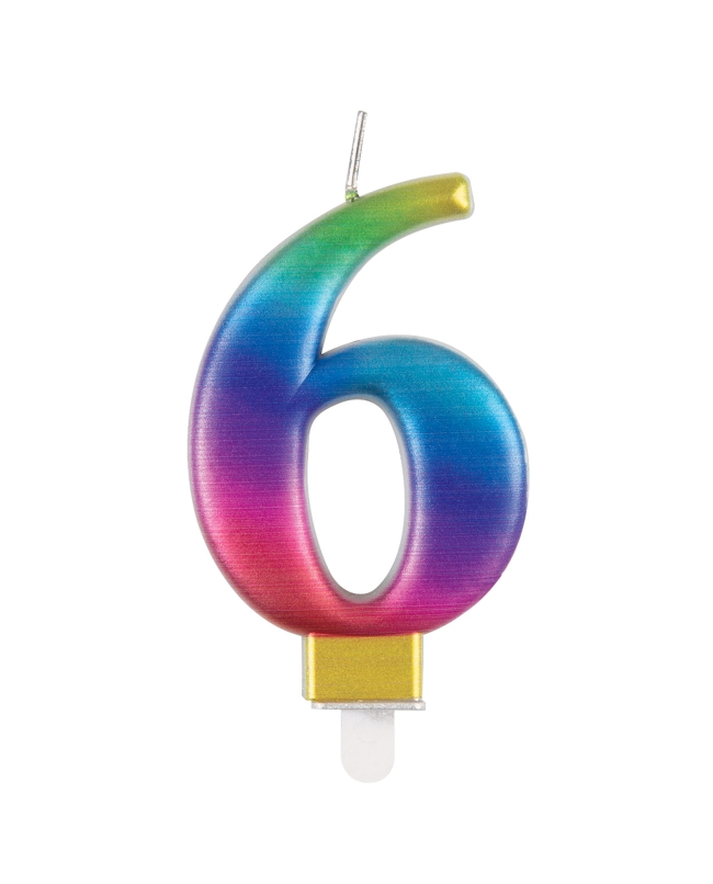 Vela Multicolor Metal Nº 6