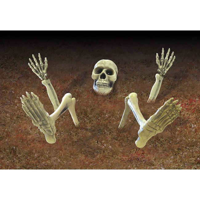 Decoracion Suelo Esqueleto Plastico 18-32cm