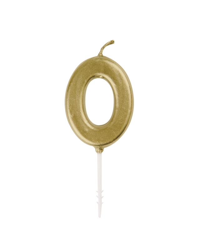 Vela Mini Pincho Oro Metal Nº 0