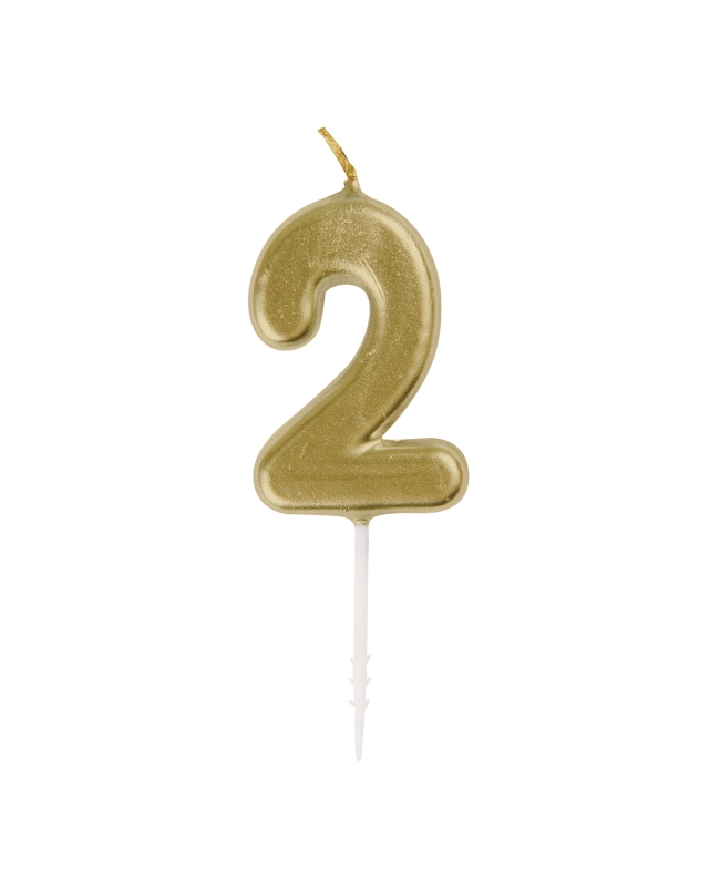 Vela Mini Pincho Oro Metal Nº 2