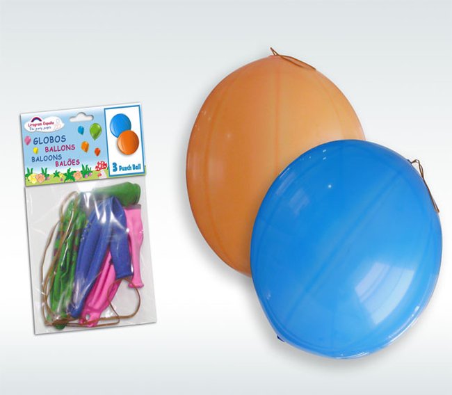 3 GLOBOS LATEX LIRAGRAM PUNCHBALL***OFERTA DTO NO ACUMULABLE