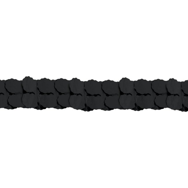 Guirnalda decorativa de papel en negro -3,7m