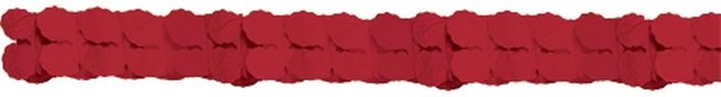 Guirnalda decorativa de papel roja-3,65m