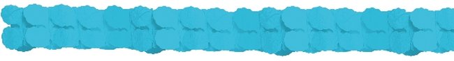 Guirnalda decorativa de papel azul turquesa-3,7m