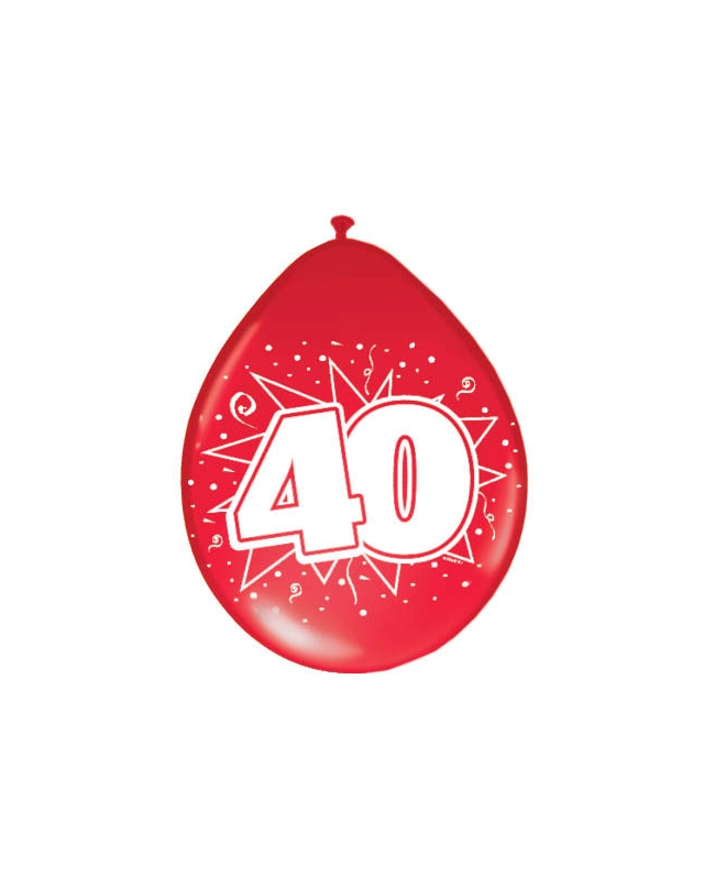 Globo Latex Rojo Rubi 40 Aniversario