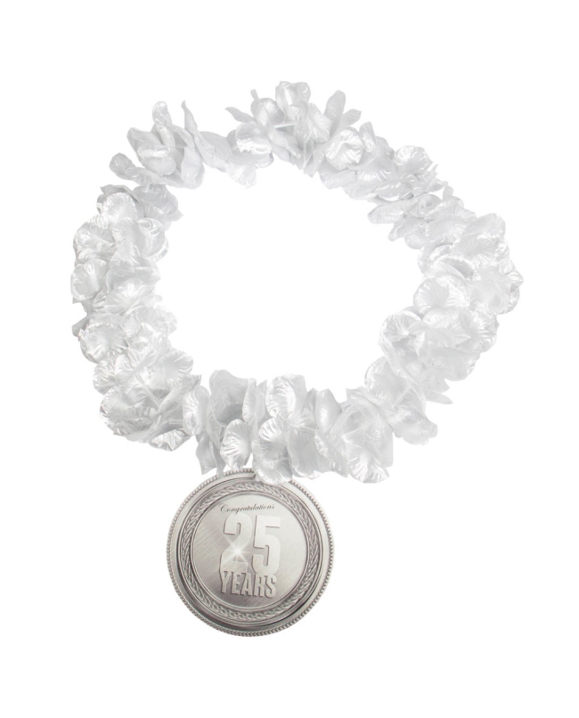 Collar Hawaiano Plata 25 Aniversario