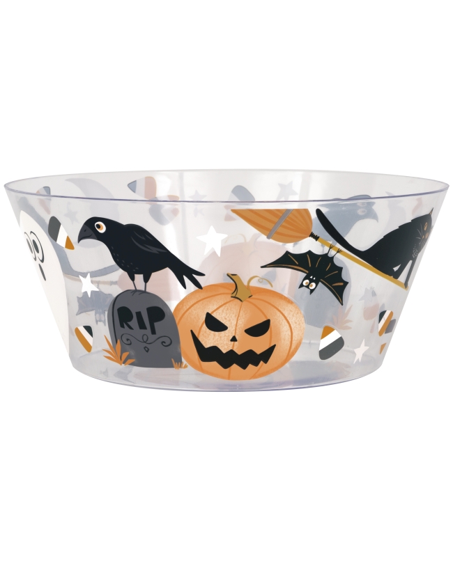 Bowl Plastico 25,4cm Murcielagos Y Sustos