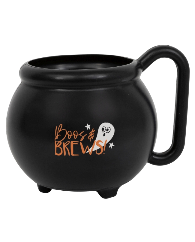 Taza 443ml Forma Caldero Murcielagos Y Sustos Plastico