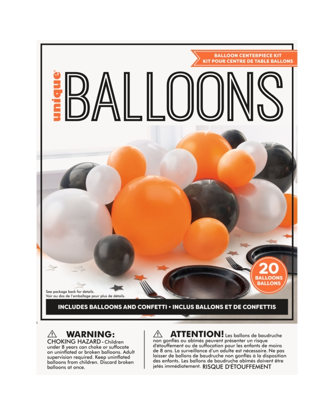 Kit Guirnalda Globos Halloween Y Confeti Metal