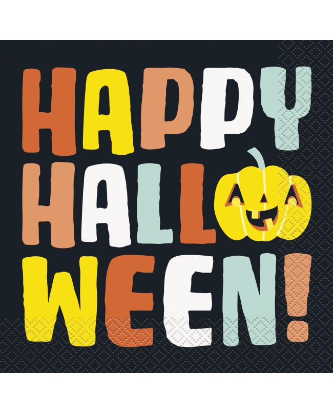 Servilletas 33X33cm Calabaza Happy Halloween