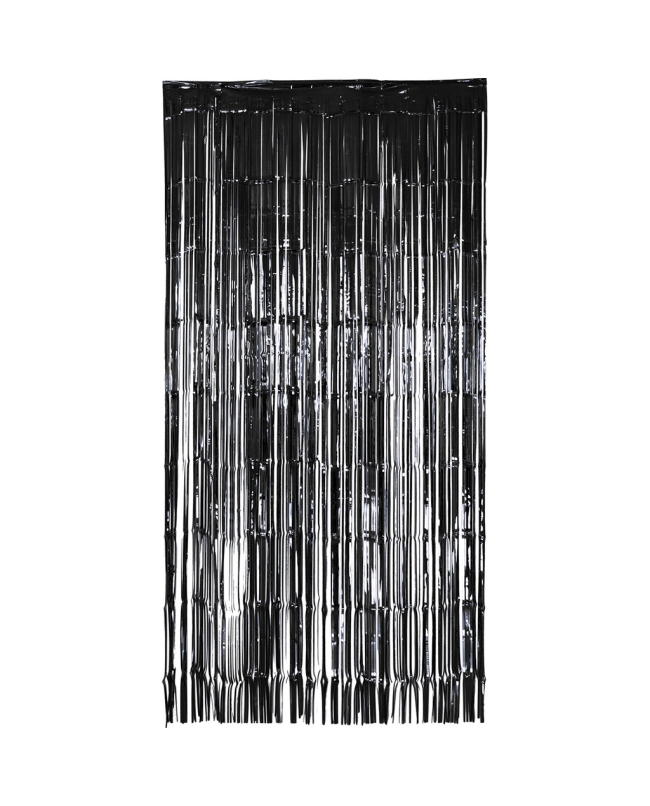 Cortina Flecos Foil Negra 1X2m