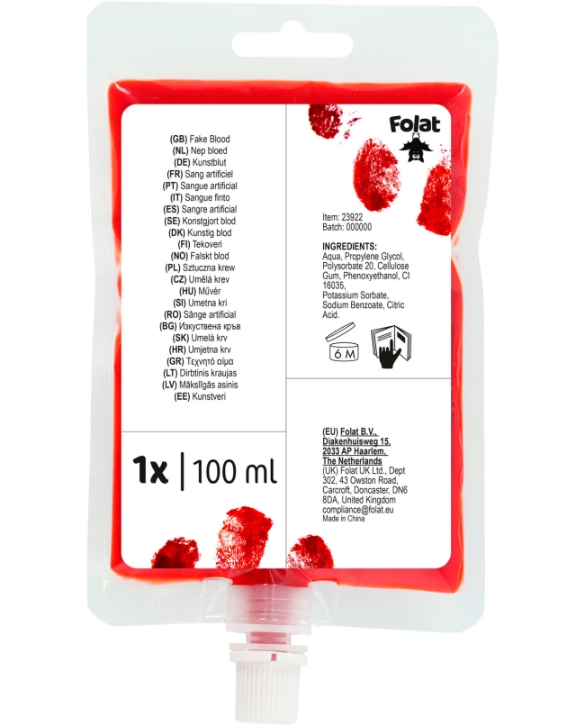 Bolsa Sangre Artificial 100ml